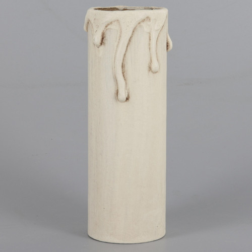 6in Ivory Old Drip E-26 Candle Socket Cover