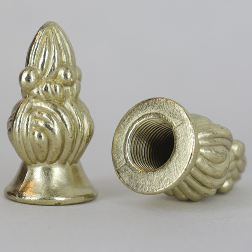 1/8ips Threaded Brass Plated Finish Bud Finial