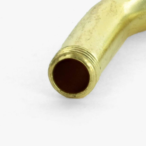 5in Long - 1/8ips Male Threaded 90 Degree Bent Arm - Unfinished Brass.