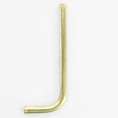 5in Long - 1/8ips Male Threaded 90 Degree Bent Arm - Unfinished Brass.