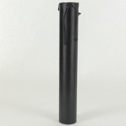 6in Long Black with Drips Paper/Kraft E-12 Candle Socket Cover