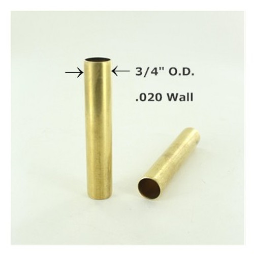3/4in Smooth Unfinished Brass Tubing