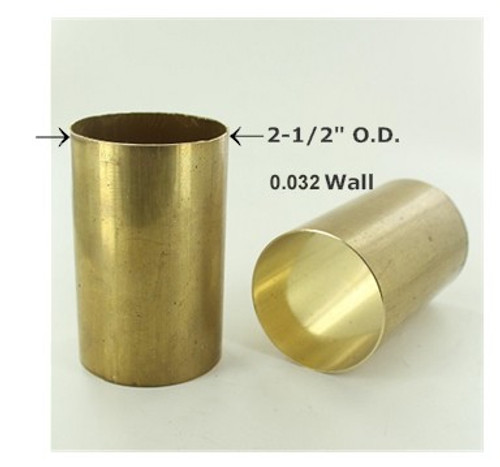 2-1/2in. Smooth Hard Unfinished Brass Tubing