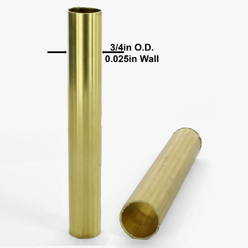 3/4in Reeded Unfinished Brass Tubing