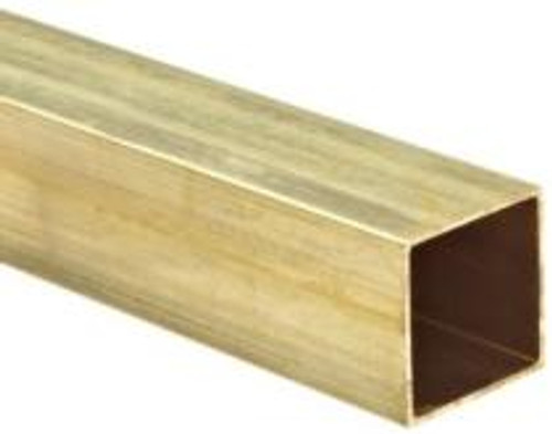 1in. Smooth Square Unfinished Brass Tubing