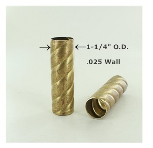 1-1/4in. Roped Unfinished Brass Tubing