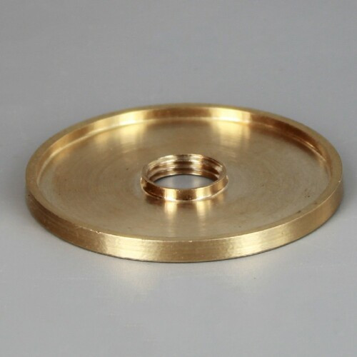 1-3/8in. Threaded Straight Edge Turned Brass Check Ring. 1/8ips. Slip Through Center Hole.