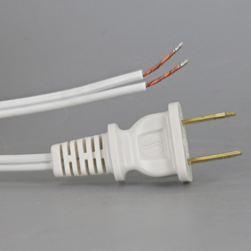 15ft. White 18/2 SPT-1 Cord Set with Molded Plug