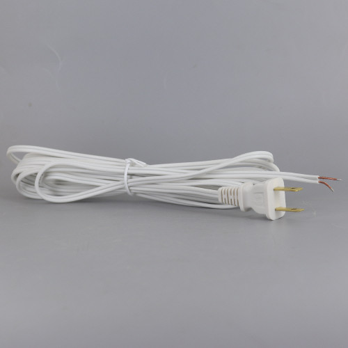 15ft. White 18/2 SPT-1 Cord Set with Molded Plug