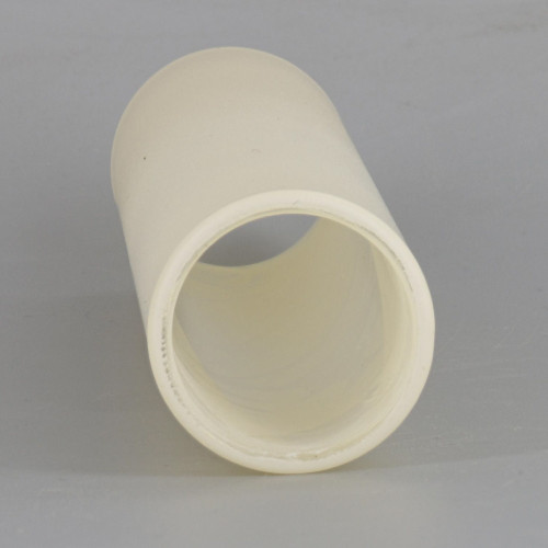 4in. Long Ivory Gloss - Glass E-12 Base Candle Socket Cover - Candelabra