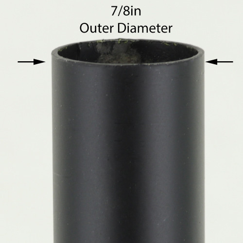 36in Long X 7/8in Diameter Black Powdercoated Steel Tubing