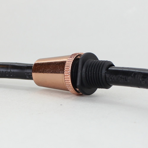 1/8ips. Male Threaded Strain Relief - Polished Copper Finish