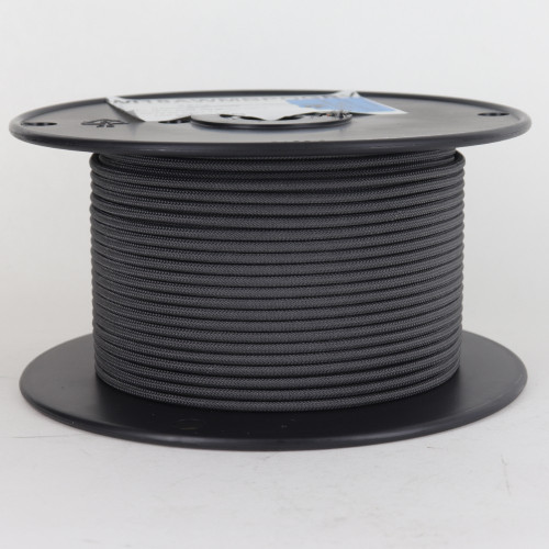 18/1 Single Conductor Gray Nylon Over Braid AWM 105 Degree Black Wire