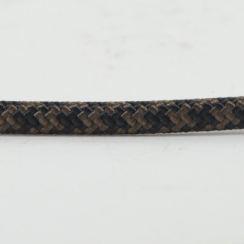 18/1 Single Conductor Black/Brown Hounds Tooth Pattern Nylon Over Braid AWM 105 Degree Black Wire