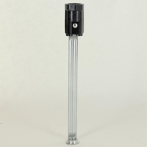 6in Height E-12 Base Lamp socket with 1/8ips Threaded Hickey and Push Terminal Wire Connections