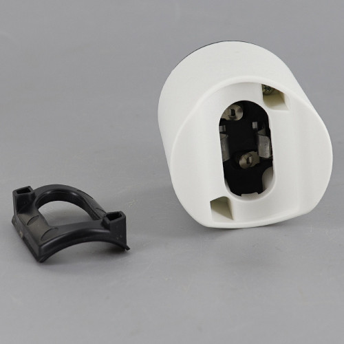 White Linestra S14D/S14S Base Linear Lamp Socket