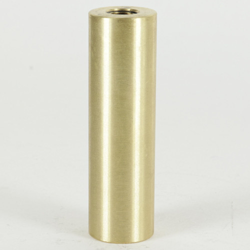 3in Long X 7/8in Diameter Unfinished Brass Neck/Coupling 1/8ips Female threaded 3/4in deep on both ends.