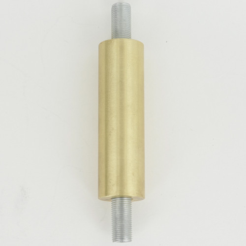 3in Long X 7/8in Diameter Unfinished Brass Neck/Coupling 1/8ips Female threaded 3/4in deep on both ends.