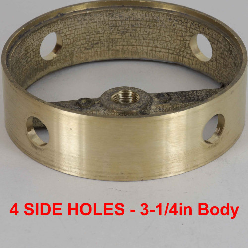 4 Side Holes - Cast Brass Ring Body - 3-1/4in (82mm) Diameter