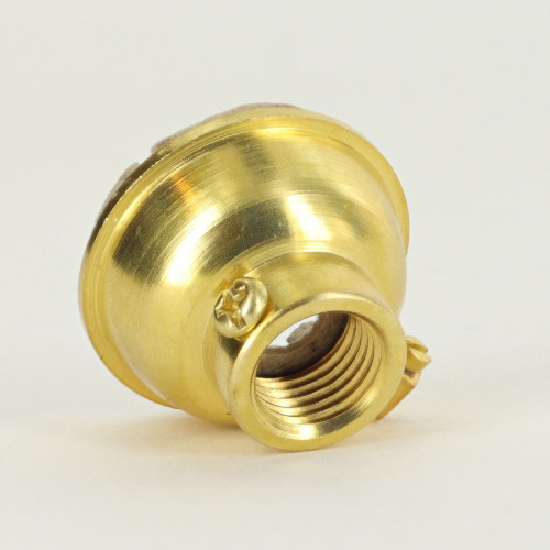 1/4ips Threaded Grounded Turned Brass Socket Cap for use with SO7090CB SOGB11, SOGB16, SOGB10, SOGB12, SO9347CB, SO19980CB, SOGB14 series lamp sockets