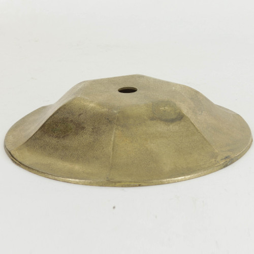 5-1/2in Diameter Round Octagon Design Brass Canopy - Unfinished Brass