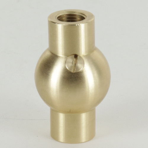 1/8ips Angle Ball Brass Swivel with Locking Screw - Unfinished Brass