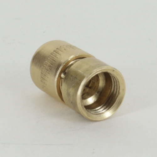 1/8ips Female Threaded Metal Strain Relief - Unfinished Brass