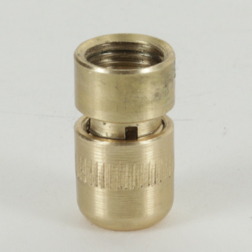 1/8ips Female Threaded Metal Strain Relief - Unfinished Brass