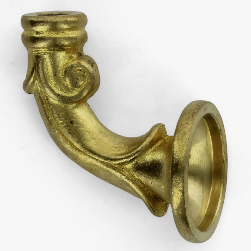 1/8ips - 2-1/4in Long Cast Brass Arm - Unfinished Brass