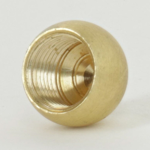 9/16in. Diameter - 1/8ips Threaded Brass Ball - Unfinished  Brass