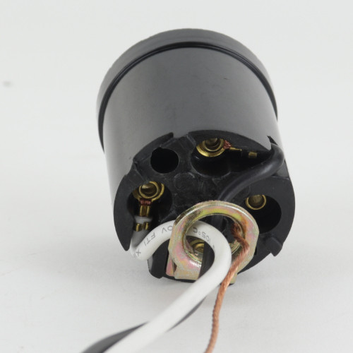 E-26 Phenolic Grounded Lamp Socket With 1/8ips Threaded Hickey