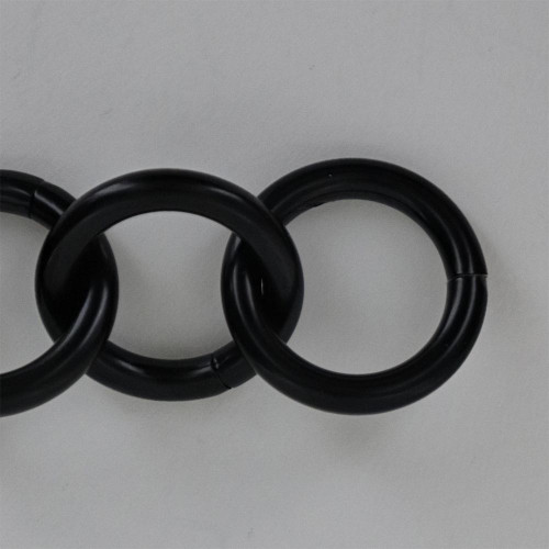 1-1/4in Diameter Round Link Steel Chain - Black Finish