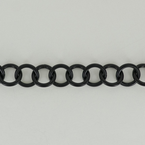 1-1/4in Diameter Round Link Steel Chain - Black Finish