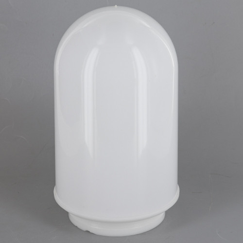 6in White Acrylic Prismatic Dome Cylinder with 3-1/4in Necked Fitter