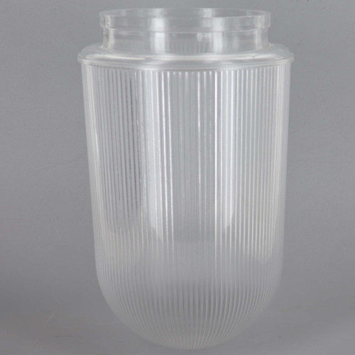 6in Clear Acrylic Prismatic Dome Cylinder with 3-1/4in Necked Fitter