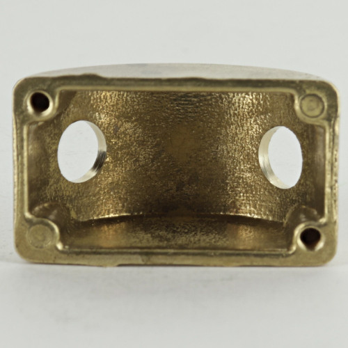 2 - 1/8ips Slip Side Holes Rounded Body with (2) 8/32 Threaded Mounting Holes - Unfinished Brass