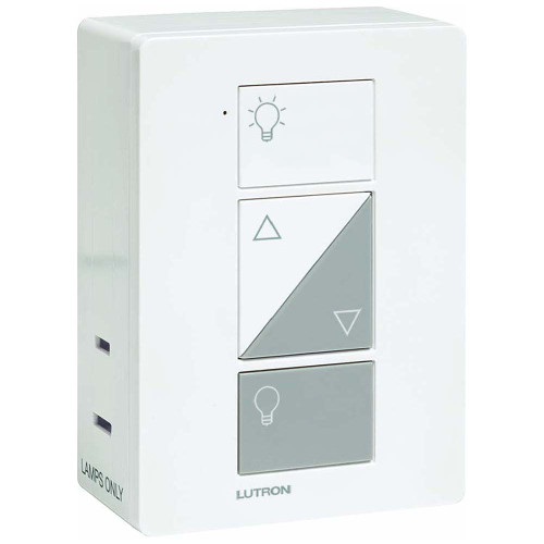 Caséta Plug-In Lamp Dimmer - PD-3PCL The plug-in lamp dimmer simply plugs into a standard outlet and can be used with up to two lamps. This dimmer works with up to 300-Watt of incandescent or halogen, 100-Watt of dimmable LED or dimmable CFL