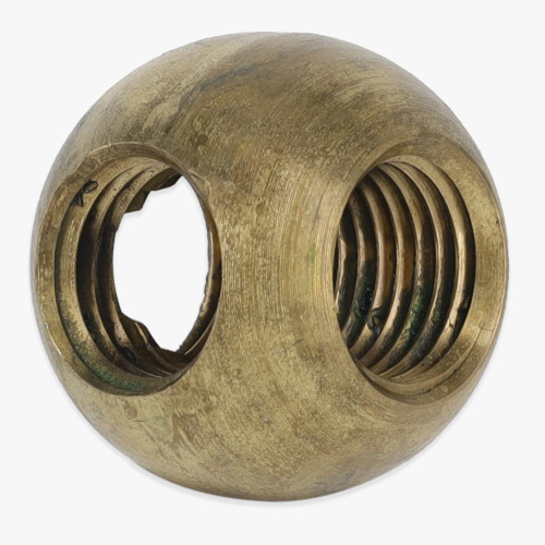 1/4ips Threaded - 1 in Diameter Tee  Ball Armback - Unfinished Brass