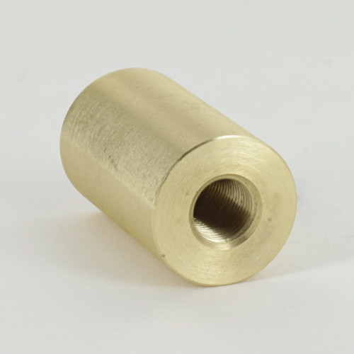 1-1/2in Long X 7/8in Diameter Neck/Coupling 1/8ips Female threaded 3/4in deep on both ends - Unfinished Brass