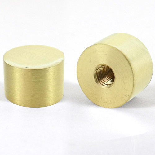 1/4-27 UNF - 3/4in x 1/2in Cylinder Finial - Brushed Brass Finish