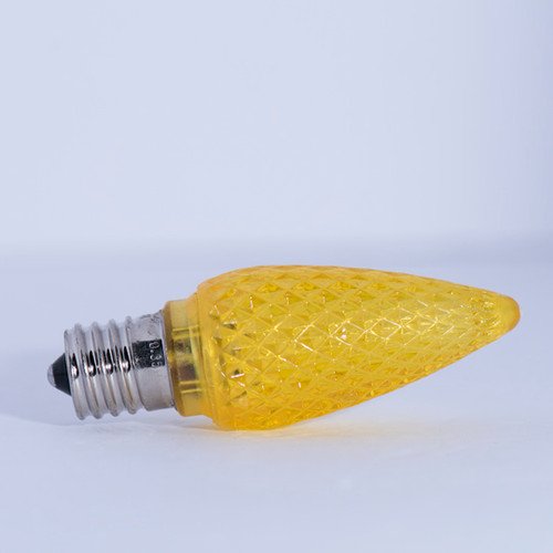 C9 LED 0.6W Yellow E17 120V bright LED bulb