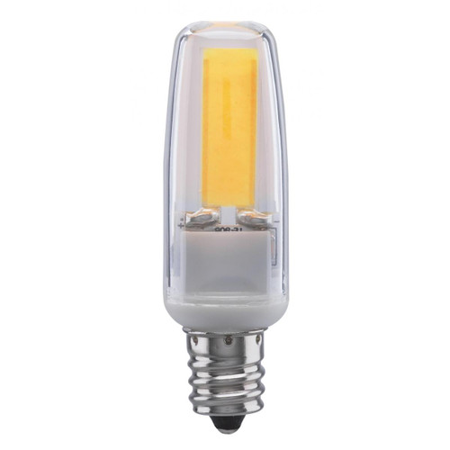 4-watt, LED bulb is a versatile silicon replacement for Halogen lamps. This durable, clear bulb has a candelabra base. Dimmable, with a 360 degree beam spread, this lamp delivers 25,000 hours of natural white light.
