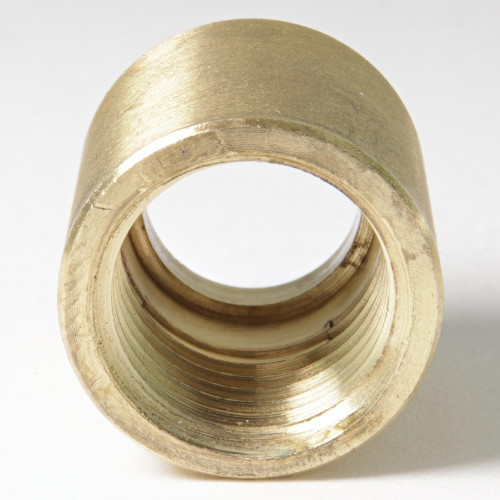 1/4ips Female Threaded Cord Bushing - Unfinished Brass. Center Hole is approximately 0.35 inch Diameter.