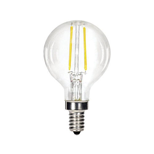 5.5-watt LED clear decorative globe bulb, offers warm white light and a 360 degree beam spread. This dimmable bulb features a candelabra base for a beautiful chandelier lighting option and delivers exceptional illumination to your room. This traditional bulb delivers 15,000 hours of exceptional illumination.