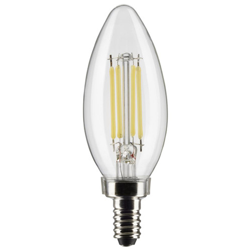 5.5 Watt B11 LED; Clear; Candelabra base; 90 CRI; 3500K; 120 Volt