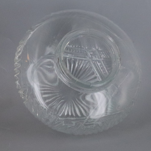 3-1/4in Fitter Clear Pressed Fan Glass Shade