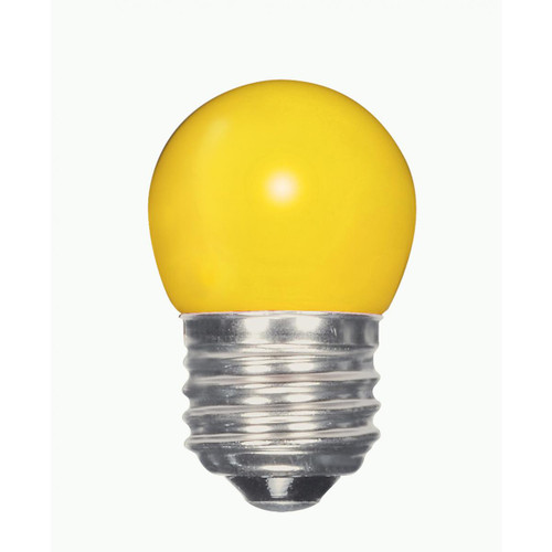 1.2 Watt LED; S11; Ceramic Yellow; Medium base; 120 Volt; Carded