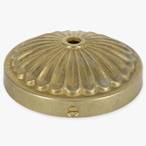 100mm Diameter Cast Brass Screwless Face  Mount Petal Canopy/Backplate