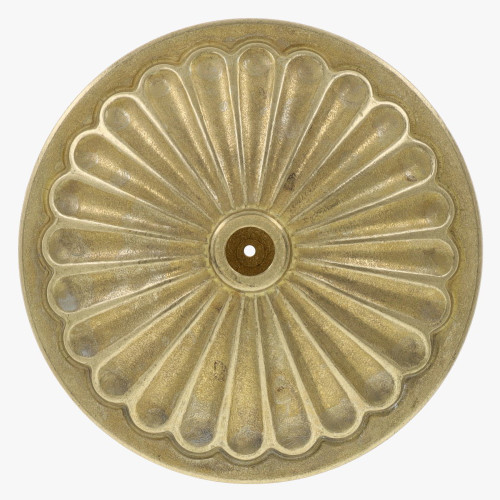 100mm Diameter Cast Brass Screwless Face  Mount Petal Canopy/Backplate