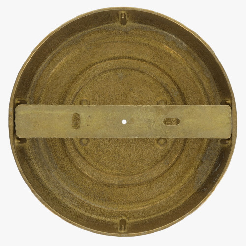 120mm(4.72in) Diameter Cast Brass Screwless Face  Mount Flat Bead Canopy/Backplate - Unfinished Brass